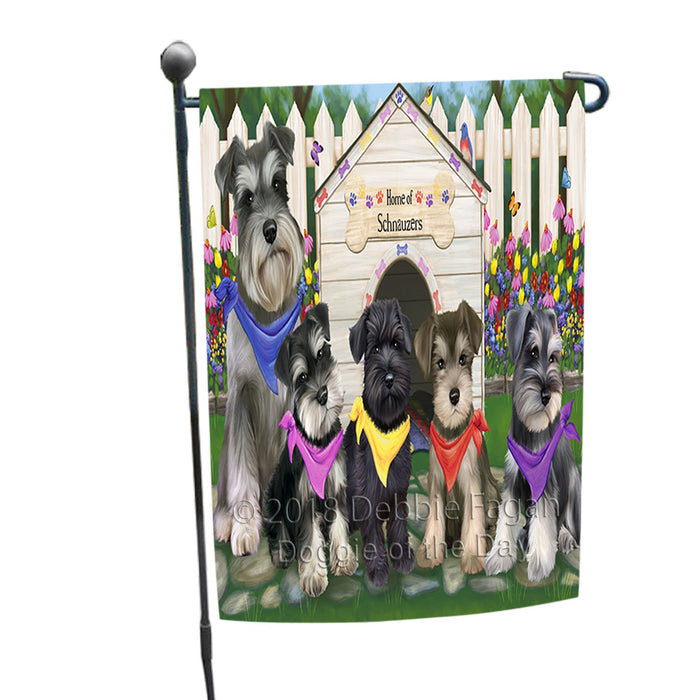 Spring Dog House Schnauzers Dog Garden Flag GFLG49956