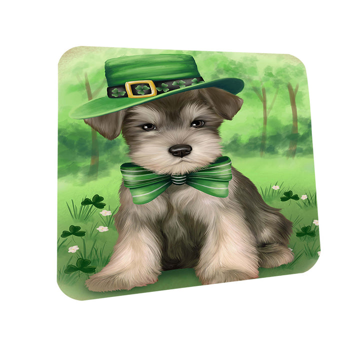 St. Patricks Day Irish Portrait Schnauzer Dog Coasters Set of 4 CST49342
