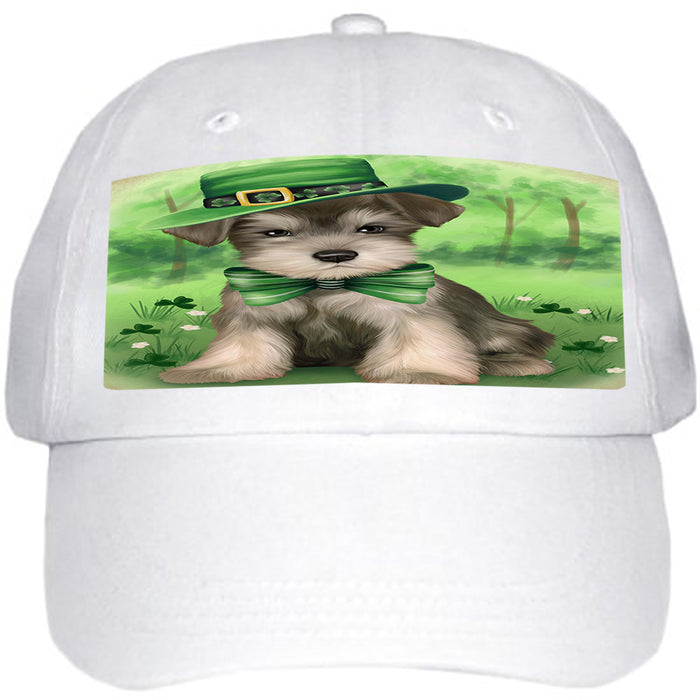 St. Patricks Day Irish Portrait Schnauzer Dog Ball Hat Cap HAT51882