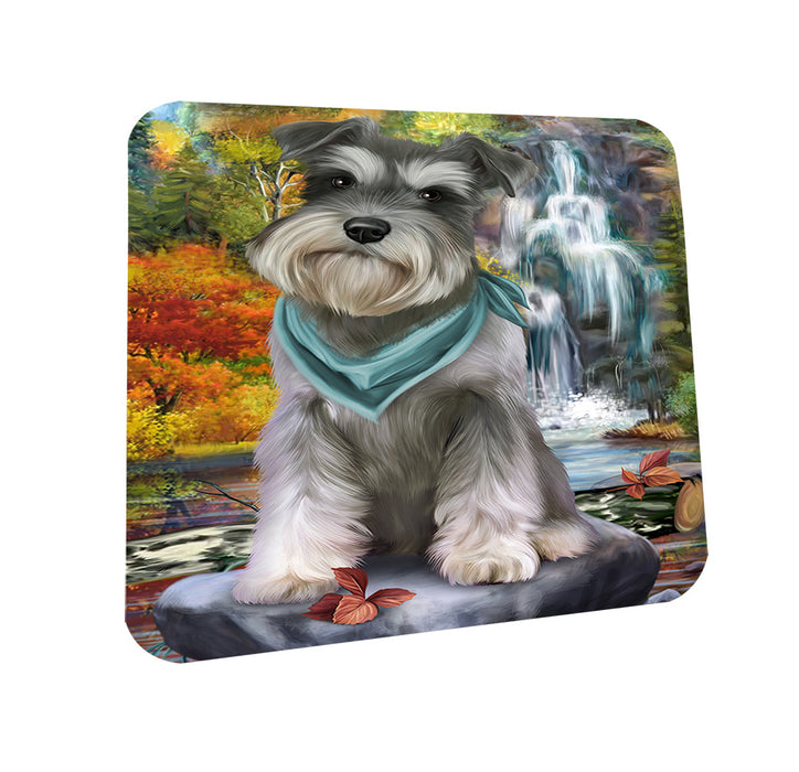 Scenic Waterfall Schnauzer Dog Coasters Set of 4 CST49458