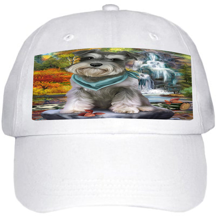 Scenic Waterfall Schnauzer Dog Ball Hat Cap HAT52332