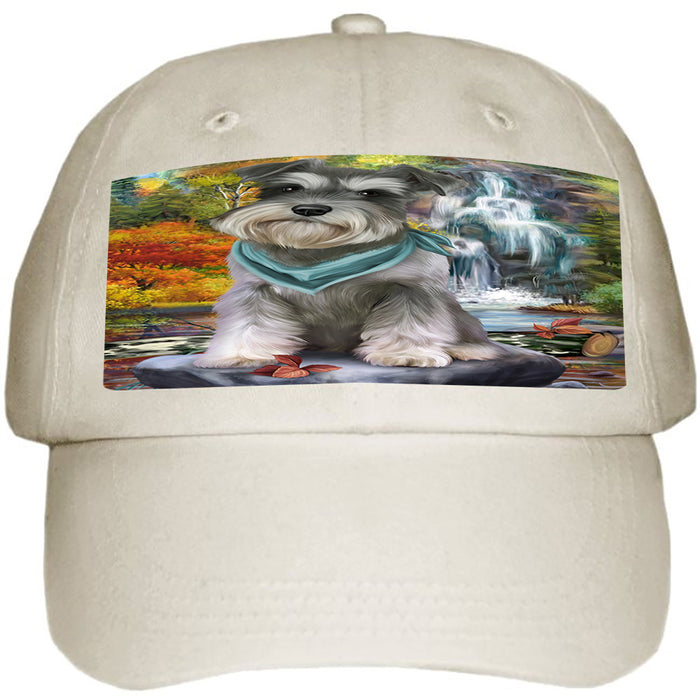 Scenic Waterfall Schnauzer Dog Ball Hat Cap HAT52332