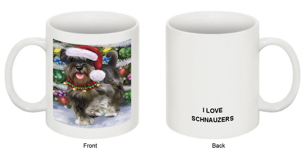 Trotting in the Snow Schnauzer Dog Coffee Mug MUG50854
