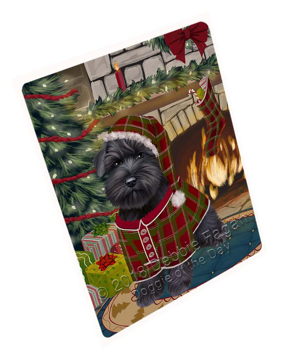 The Stocking was Hung Schnauzer Dog Magnet MAG71931 (Small 5.5" x 4.25")