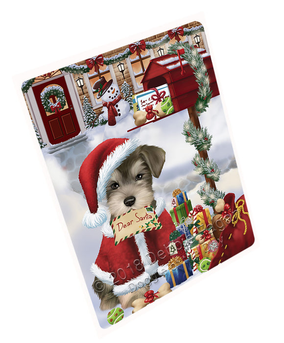 Schnauzer Dog Dear Santa Letter Christmas Holiday Mailbox Large Refrigerator / Dishwasher Magnet RMAG84414