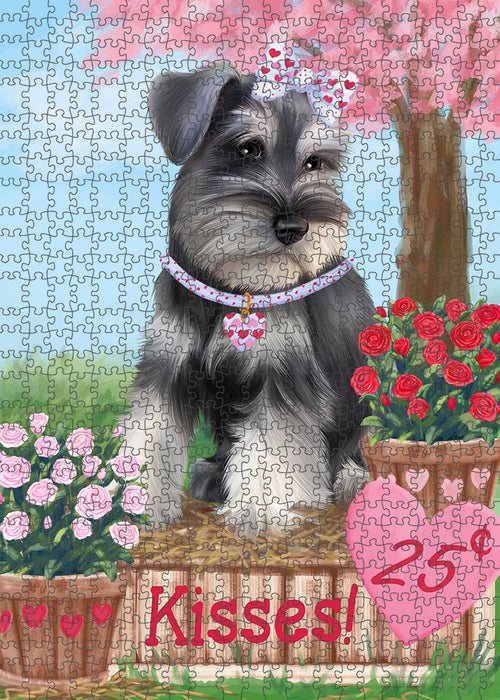 Rosie 25 Cent Kisses Schnauzer Dog Puzzle with Photo Tin PUZL92272