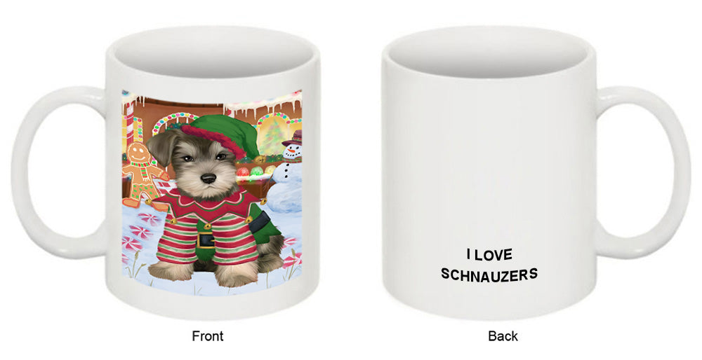 Christmas Gingerbread House Candyfest Schnauzer Dog Coffee Mug MUG51930