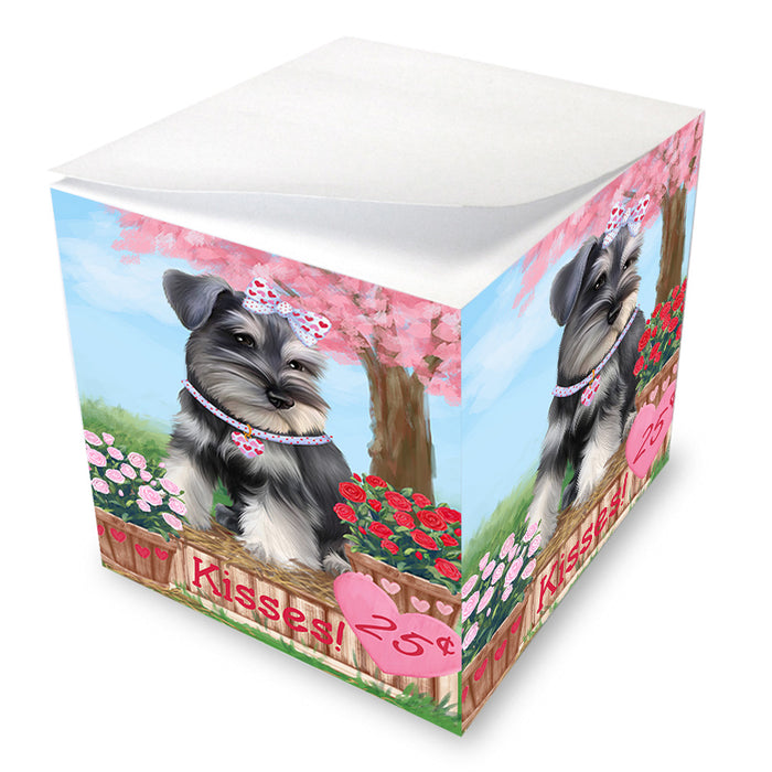 Rosie 25 Cent Kisses Schnauzer Dog Note Cube NOC54089
