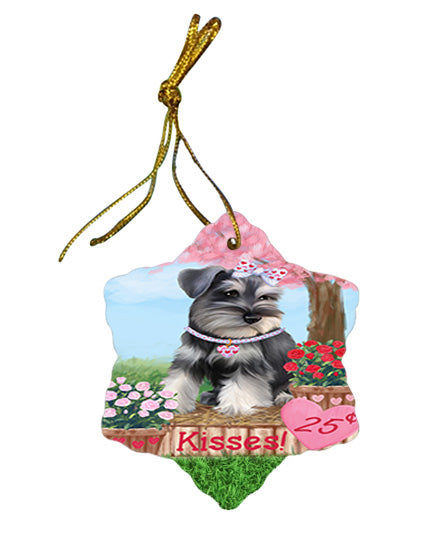 Rosie 25 Cent Kisses Schnauzer Dog Star Porcelain Ornament SPOR56373