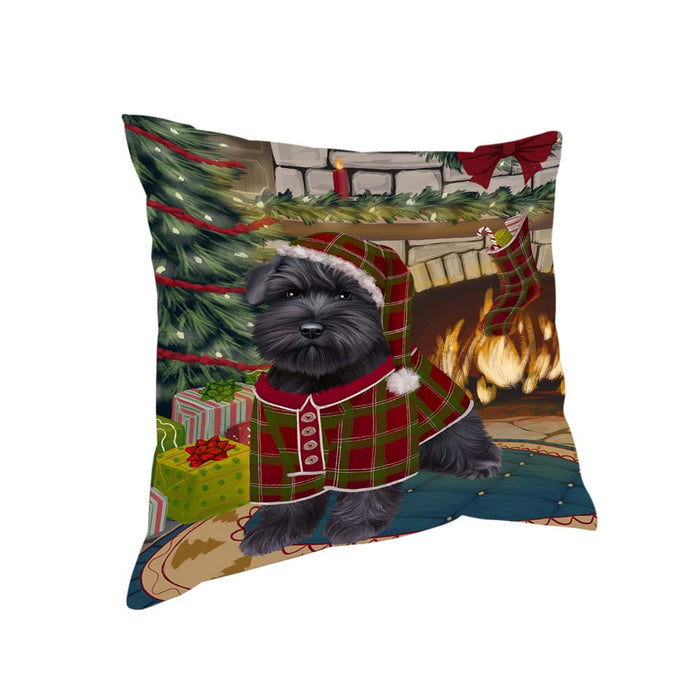 The Stocking was Hung Schnauzer Dog Pillow PIL71320