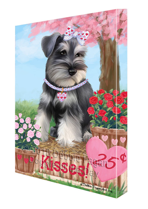 Rosie 25 Cent Kisses Schnauzer Dog Canvas Print Wall Art Décor CVS126377