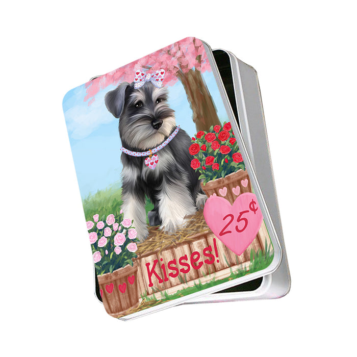 Rosie 25 Cent Kisses Schnauzer Dog Photo Storage Tin PITN55960
