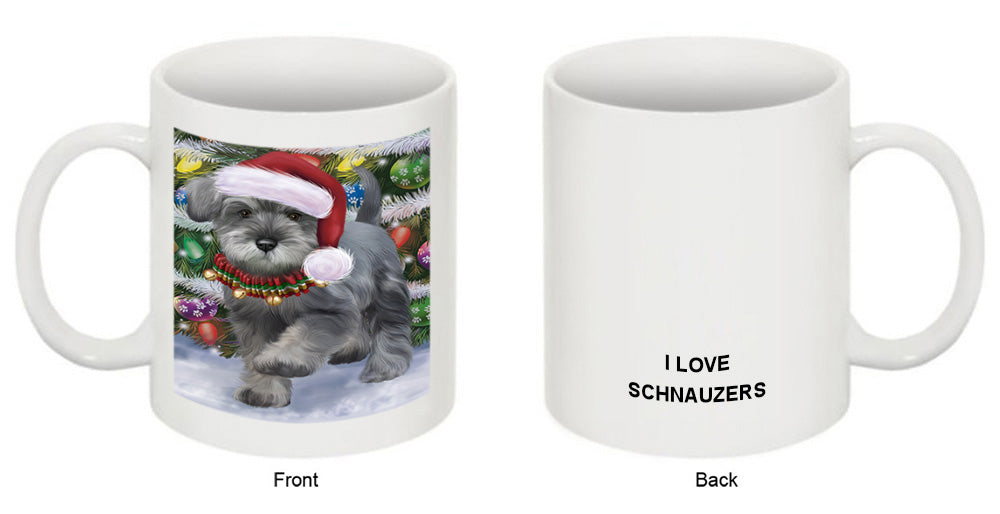 Trotting in the Snow Schnauzer Dog Coffee Mug MUG50855