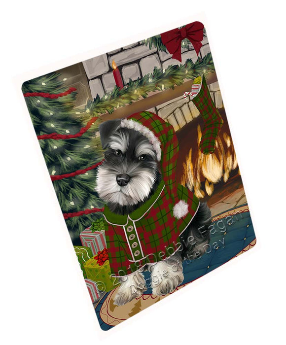The Stocking was Hung Schnauzer Dog Magnet MAG71934 (Small 5.5" x 4.25")