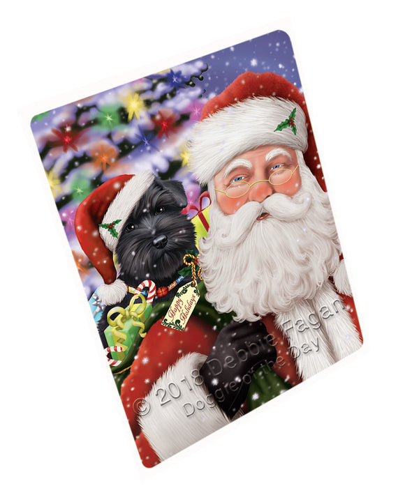 Santa Carrying Schnauzer Dog and Christmas Presents Cutting Board C66480