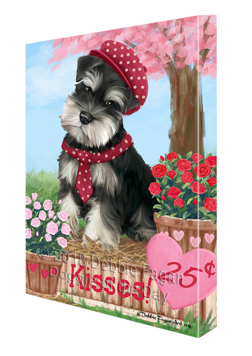 Rosie 25 Cent Kisses Schnauzer Dog Canvas Print Wall Art Décor CVS126386