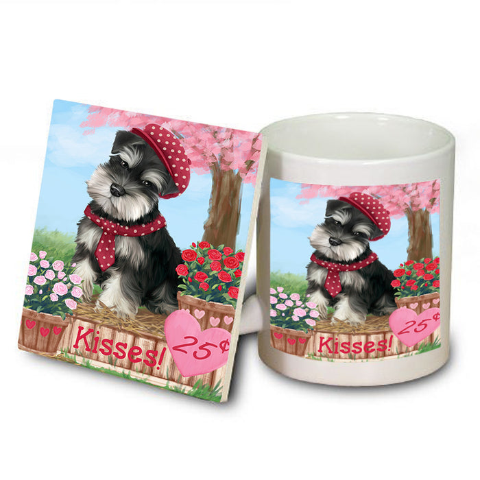 Rosie 25 Cent Kisses Schnauzer Dog Mug and Coaster Set MUC56010