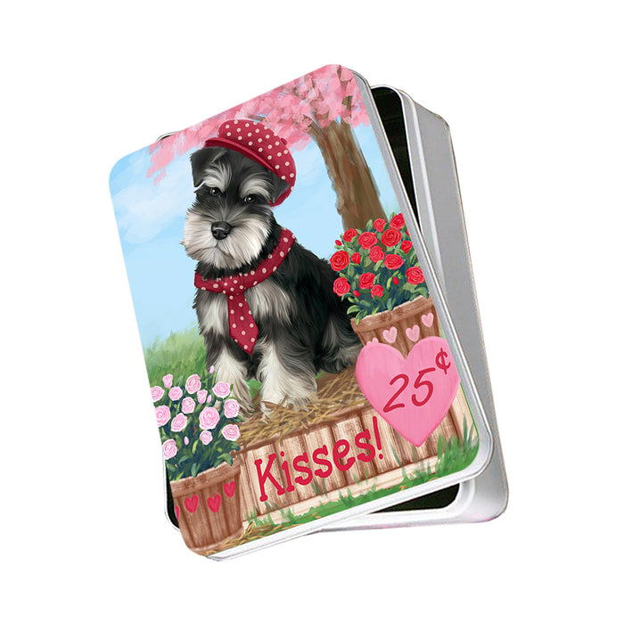 Rosie 25 Cent Kisses Schnauzer Dog Photo Storage Tin PITN55961