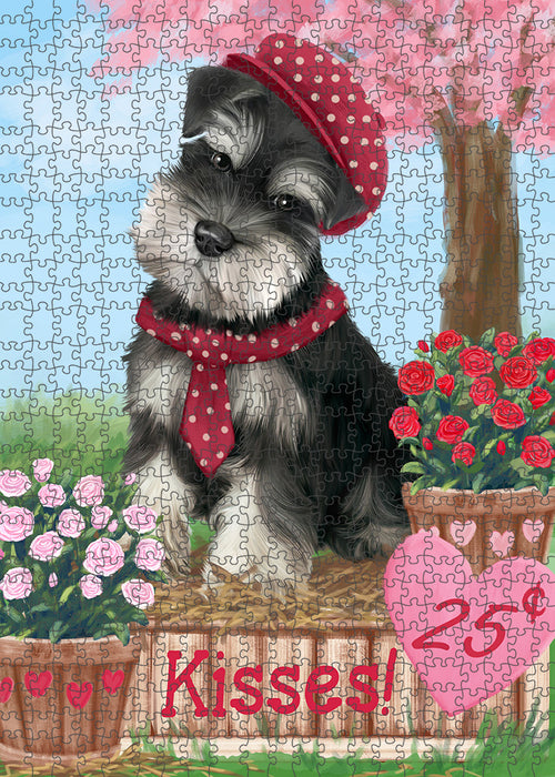 Rosie 25 Cent Kisses Schnauzer Dog Puzzle with Photo Tin PUZL92276
