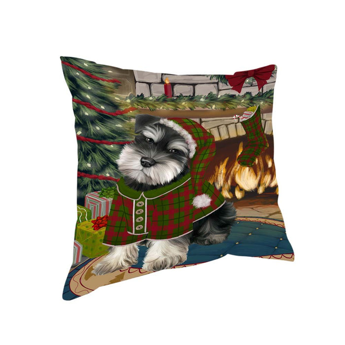 The Stocking was Hung Schnauzer Dog Pillow PIL71324