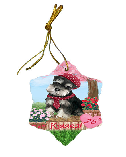 Rosie 25 Cent Kisses Schnauzer Dog Star Porcelain Ornament SPOR56374