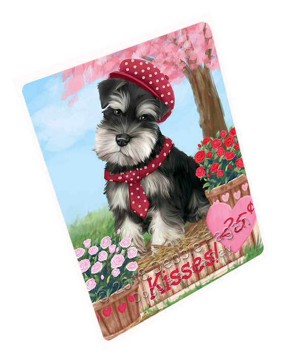 Rosie 25 Cent Kisses Schnauzer Dog Large Refrigerator / Dishwasher Magnet RMAG98376