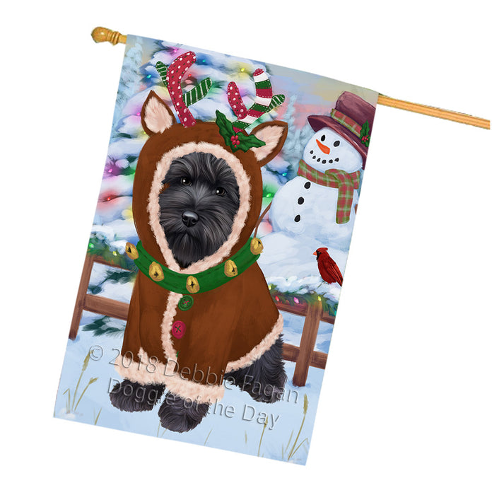 Christmas Gingerbread House Candyfest Schnauzer Dog House Flag FLG57217