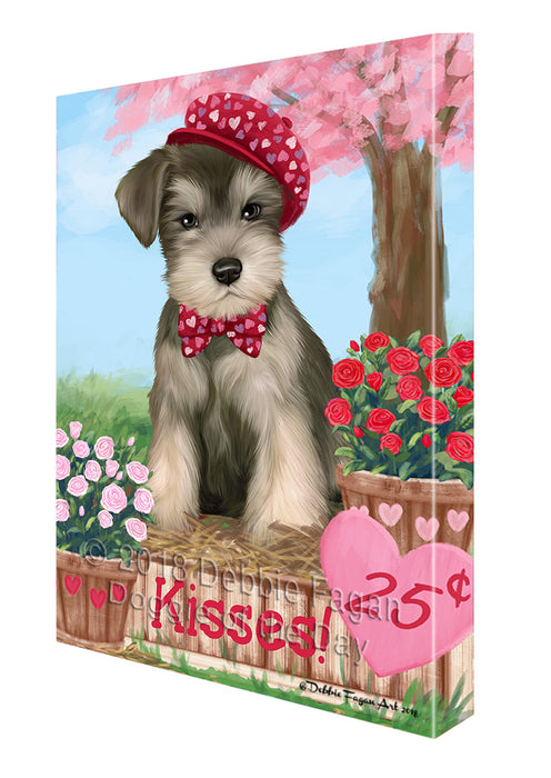 Rosie 25 Cent Kisses Schnauzer Dog Canvas Print Wall Art Décor CVS126395