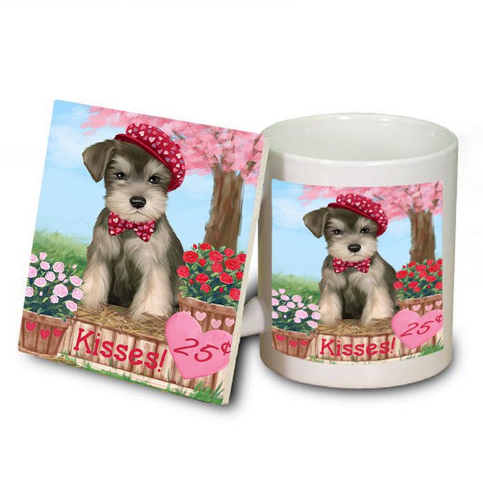Rosie 25 Cent Kisses Schnauzer Dog Mug and Coaster Set MUC56011