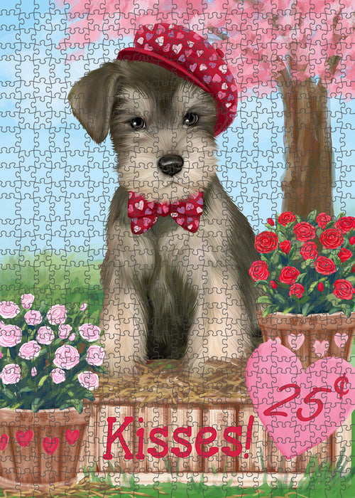 Rosie 25 Cent Kisses Schnauzer Dog Puzzle with Photo Tin PUZL92280
