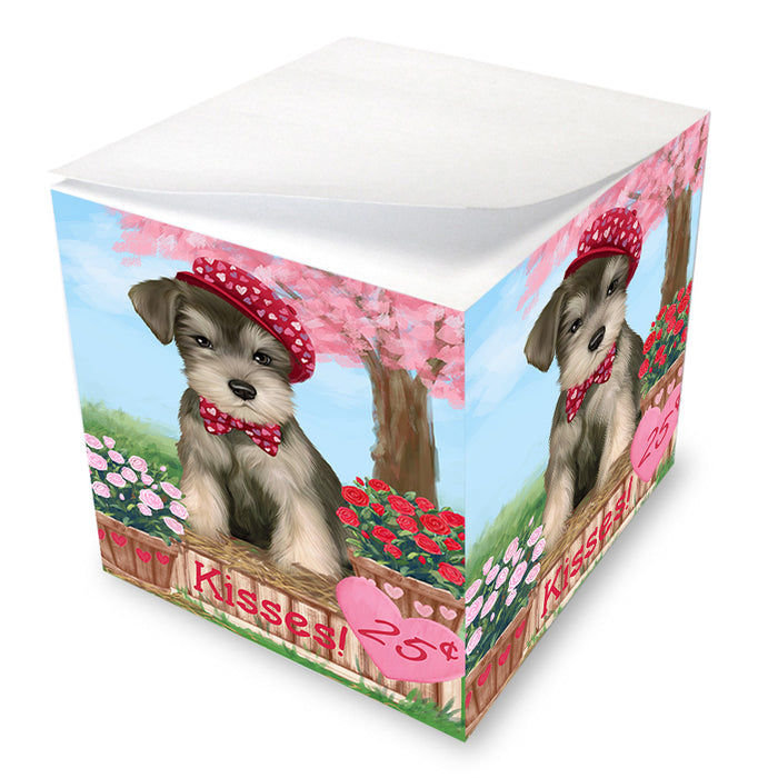 Rosie 25 Cent Kisses Schnauzer Dog Note Cube NOC54091