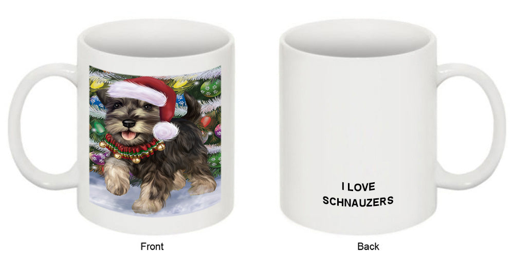 Trotting in the Snow Schnauzer Dog Coffee Mug MUG50856