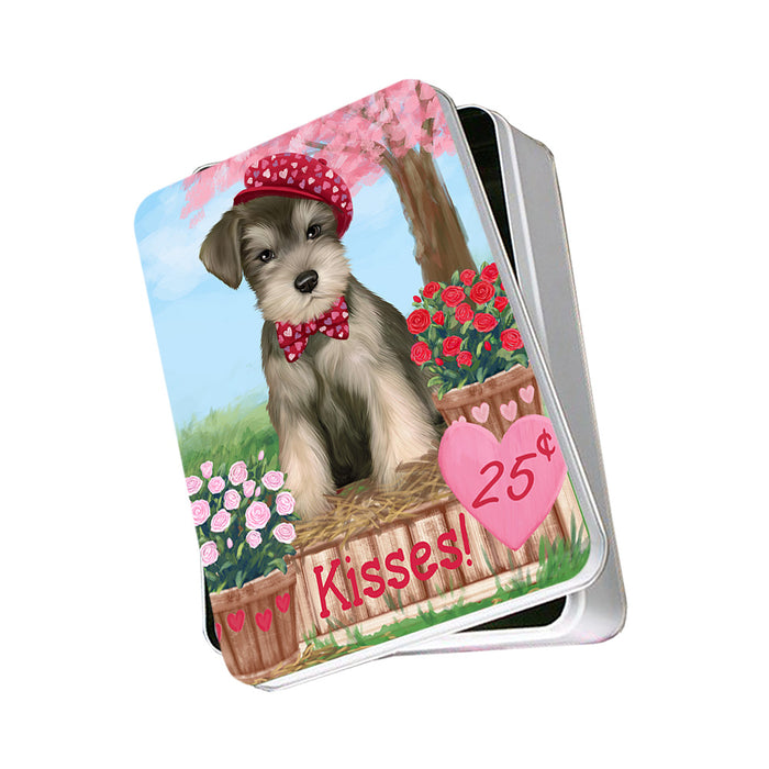 Rosie 25 Cent Kisses Schnauzer Dog Photo Storage Tin PITN55962