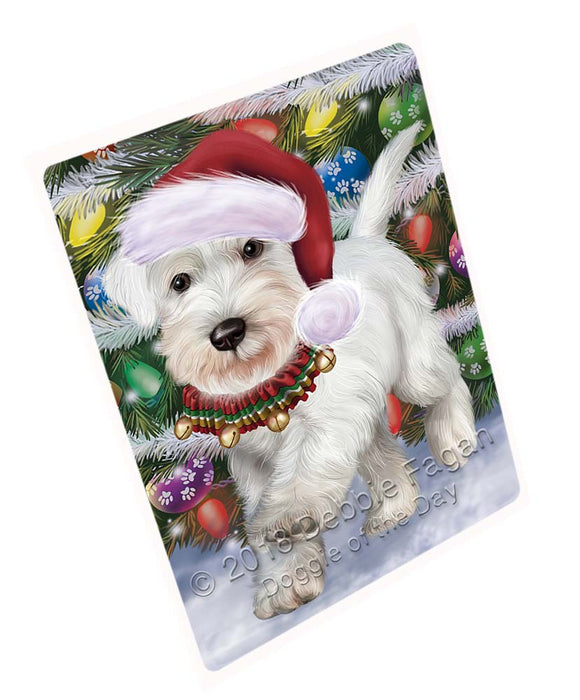 Trotting in the Snow Schnauzer Dog Cutting Board C71514