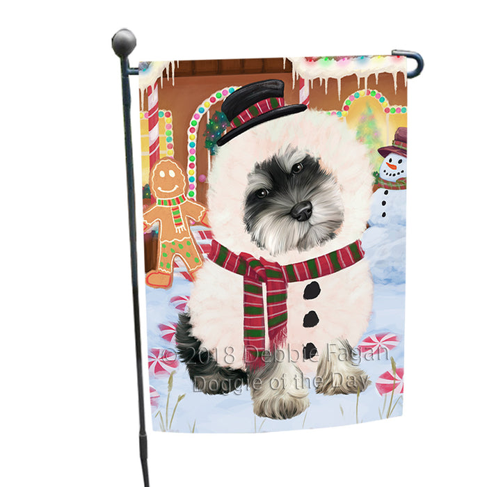Christmas Gingerbread House Candyfest Schnauzer Dog Garden Flag GFLG57163