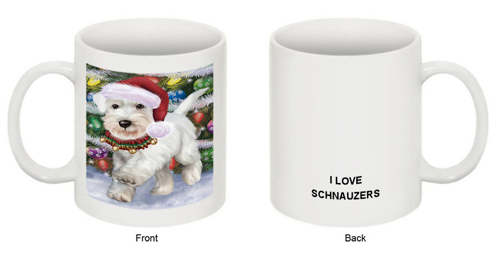 Trotting in the Snow Schnauzer Dog Coffee Mug MUG50857