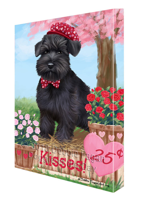 Rosie 25 Cent Kisses Schnauzer Dog Canvas Print Wall Art Décor CVS126404