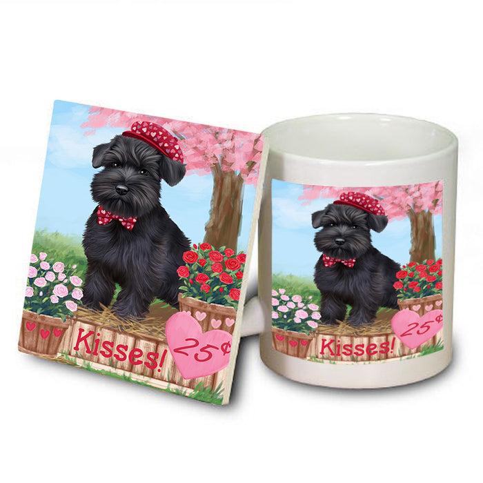 Rosie 25 Cent Kisses Schnauzer Dog Mug and Coaster Set MUC56012