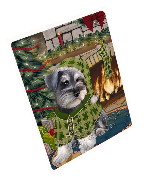 The Stocking was Hung Schnauzer Dog Magnet MAG71940 (Small 5.5" x 4.25")