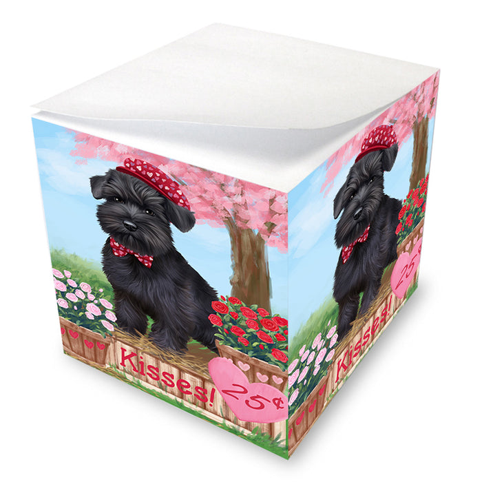 Rosie 25 Cent Kisses Schnauzer Dog Note Cube NOC54092
