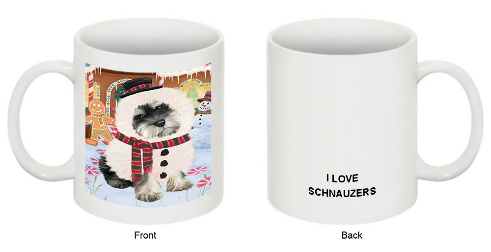Christmas Gingerbread House Candyfest Schnauzer Dog Coffee Mug MUG51933