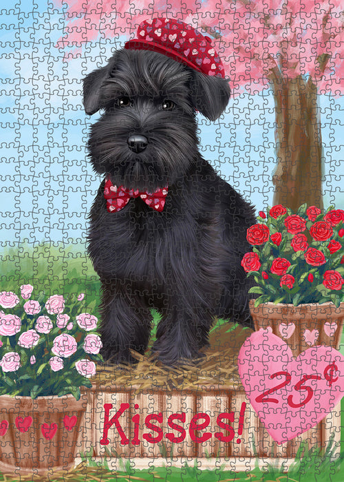 Rosie 25 Cent Kisses Schnauzer Dog Puzzle with Photo Tin PUZL92284