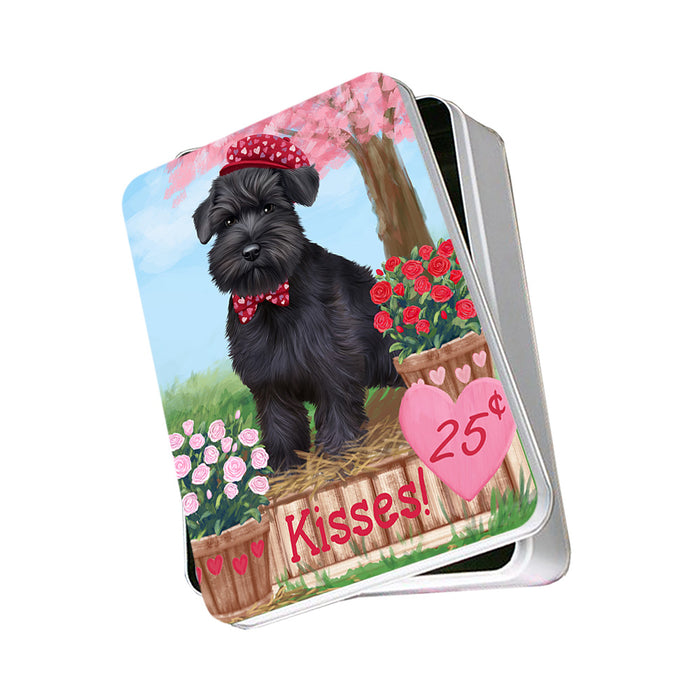 Rosie 25 Cent Kisses Schnauzer Dog Photo Storage Tin PITN55963