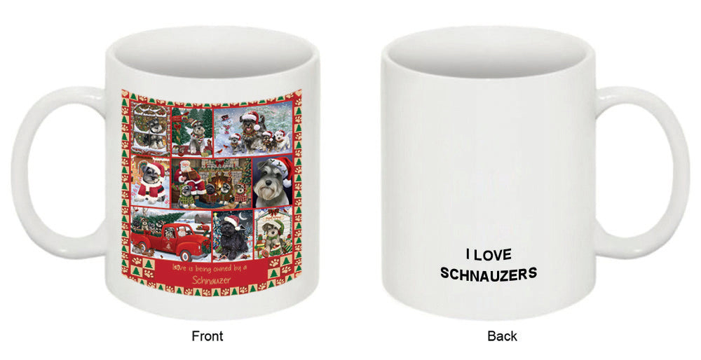 Love is Being Owned Christmas Schnauzer Dogs Coffee Mug MUG52650