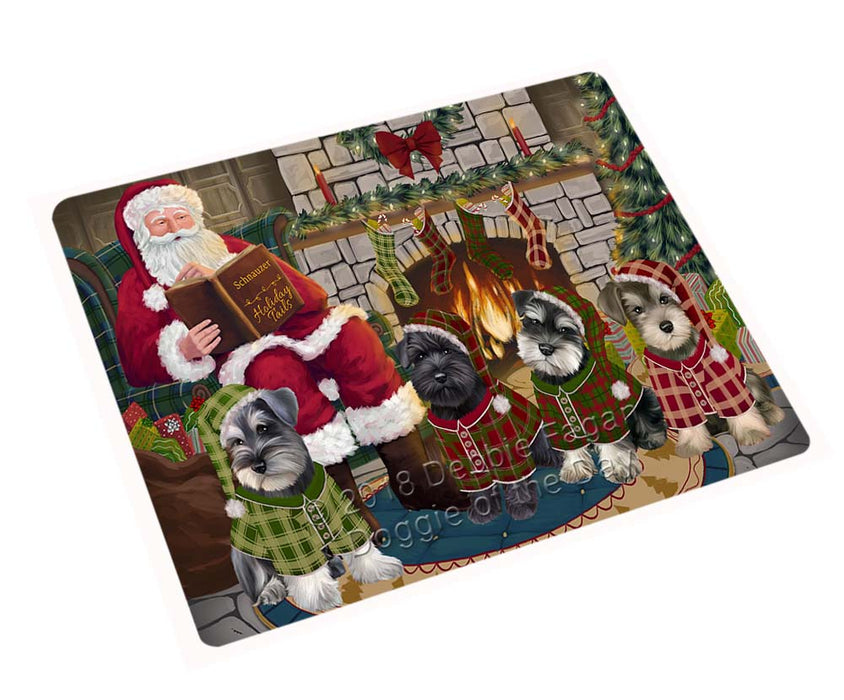 Christmas Cozy Holiday Tails Schnauzers Dog Magnet MAG71292 (Small 5.5" x 4.25")