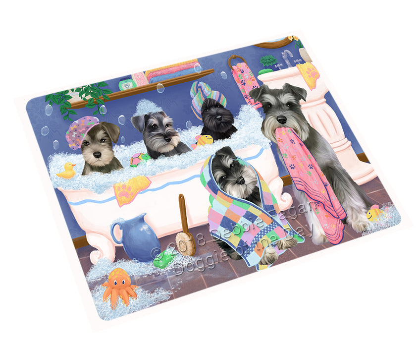 Rub A Dub Dogs In A Tub Schnauzers Dog Large Refrigerator / Dishwasher Magnet RMAG103182