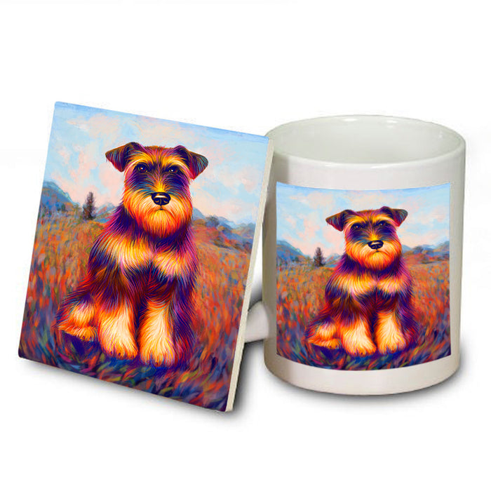 Mystic Blaze Schnauzer Dog Mug and Coaster Set MUC53580