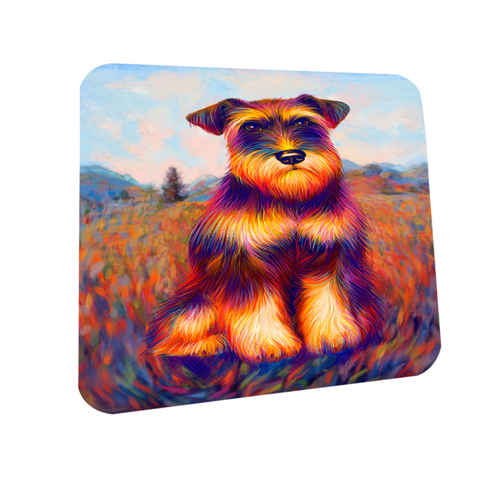 Mystic Blaze Schnauzer Dog Coasters Set of 4 CST53546