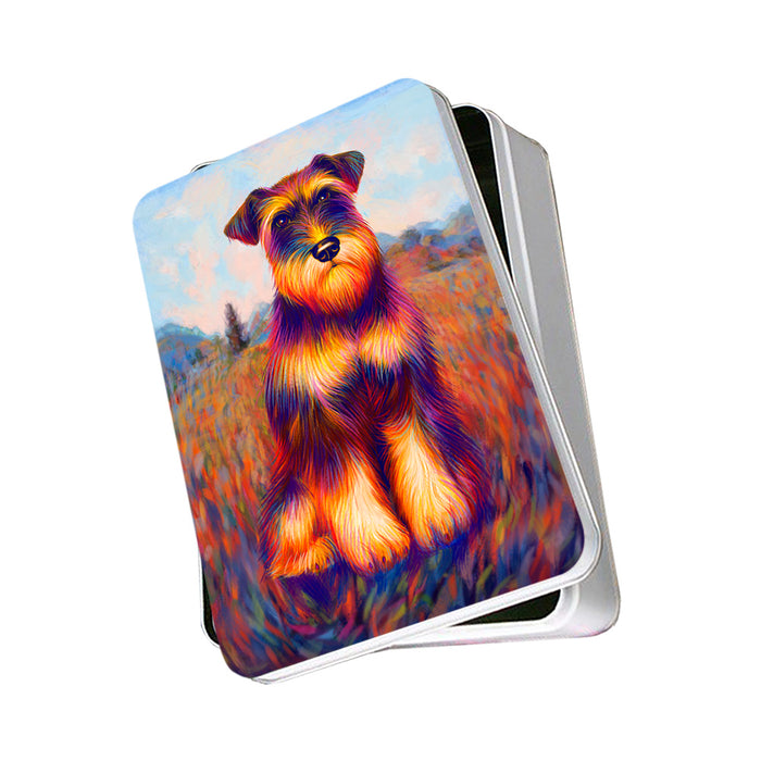 Mystic Blaze Schnauzer Dog Photo Storage Tin PITN53588