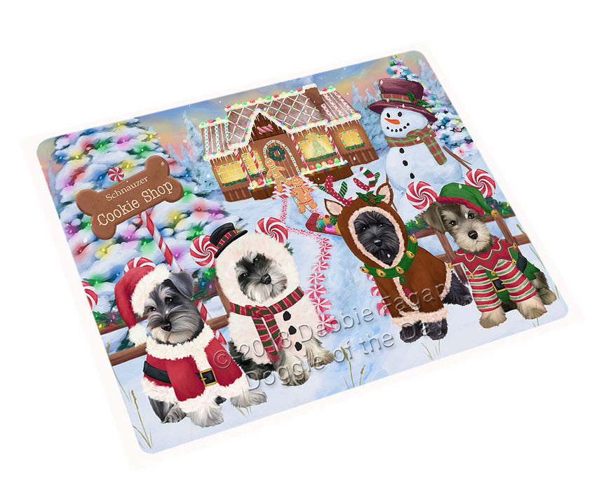 Holiday Gingerbread Cookie Shop Schnauzers Dog Large Refrigerator / Dishwasher Magnet RMAG101964